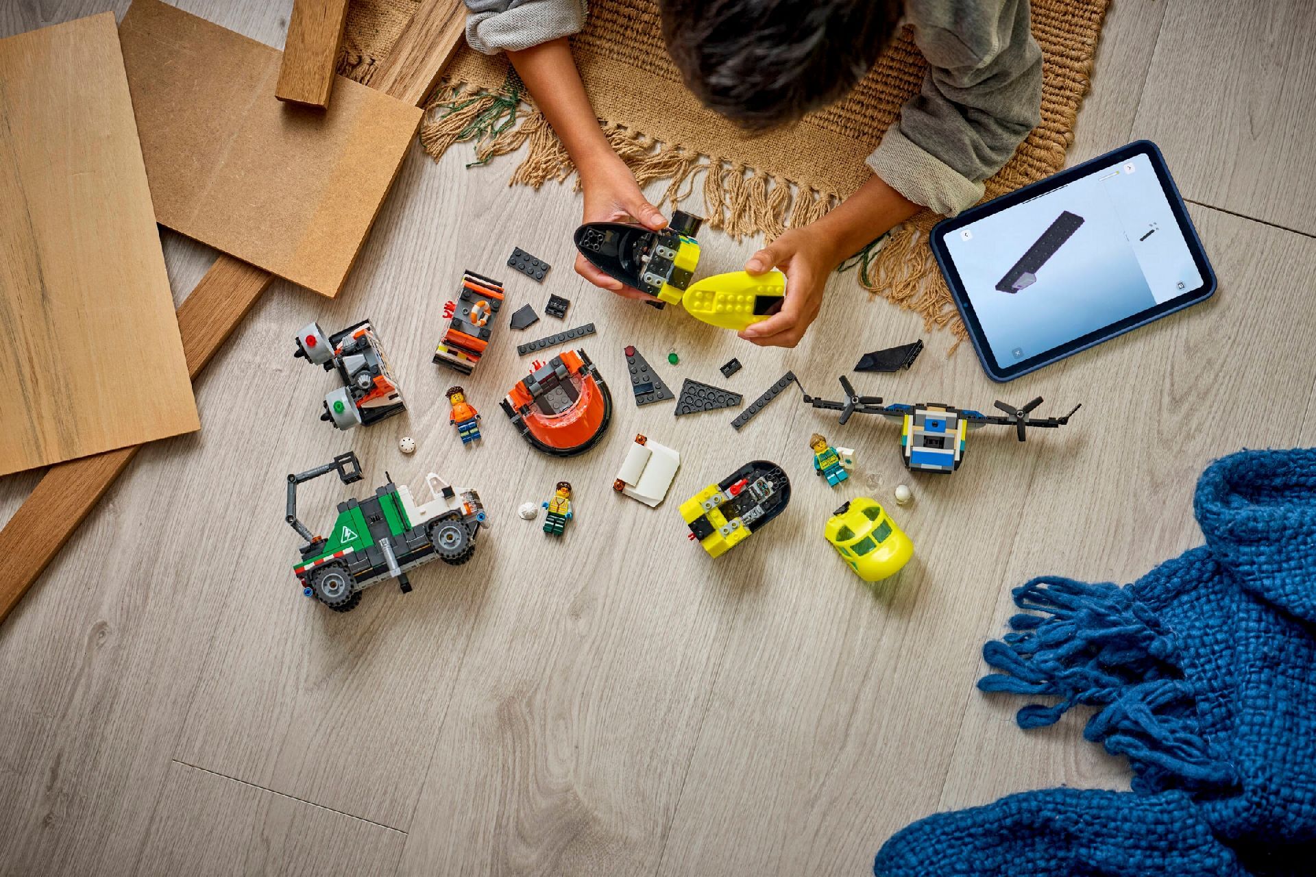 LEGO® Airplane, Service Truck & Hovercraft Remix