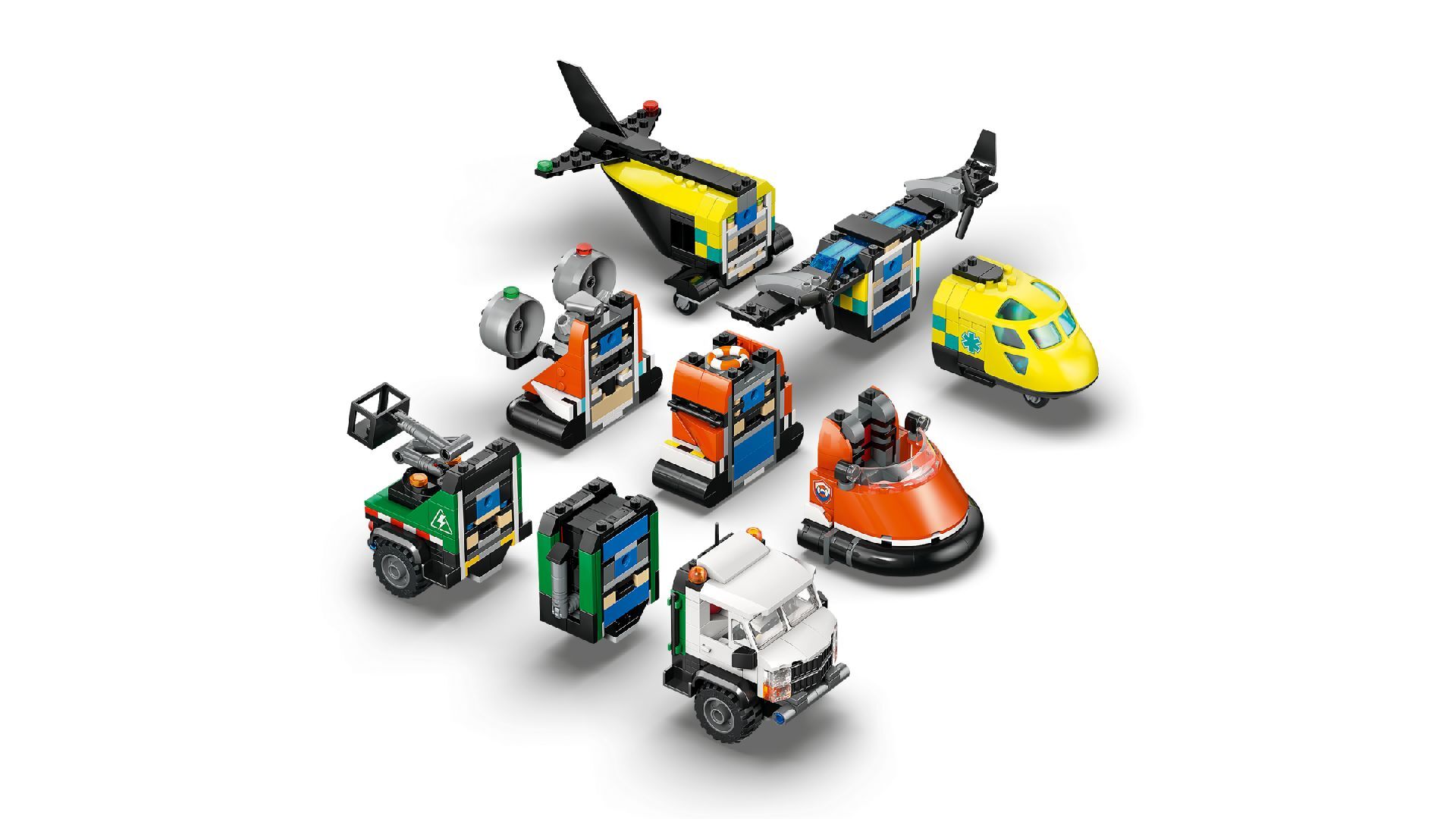 LEGO® Airplane, Service Truck & Hovercraft Remix