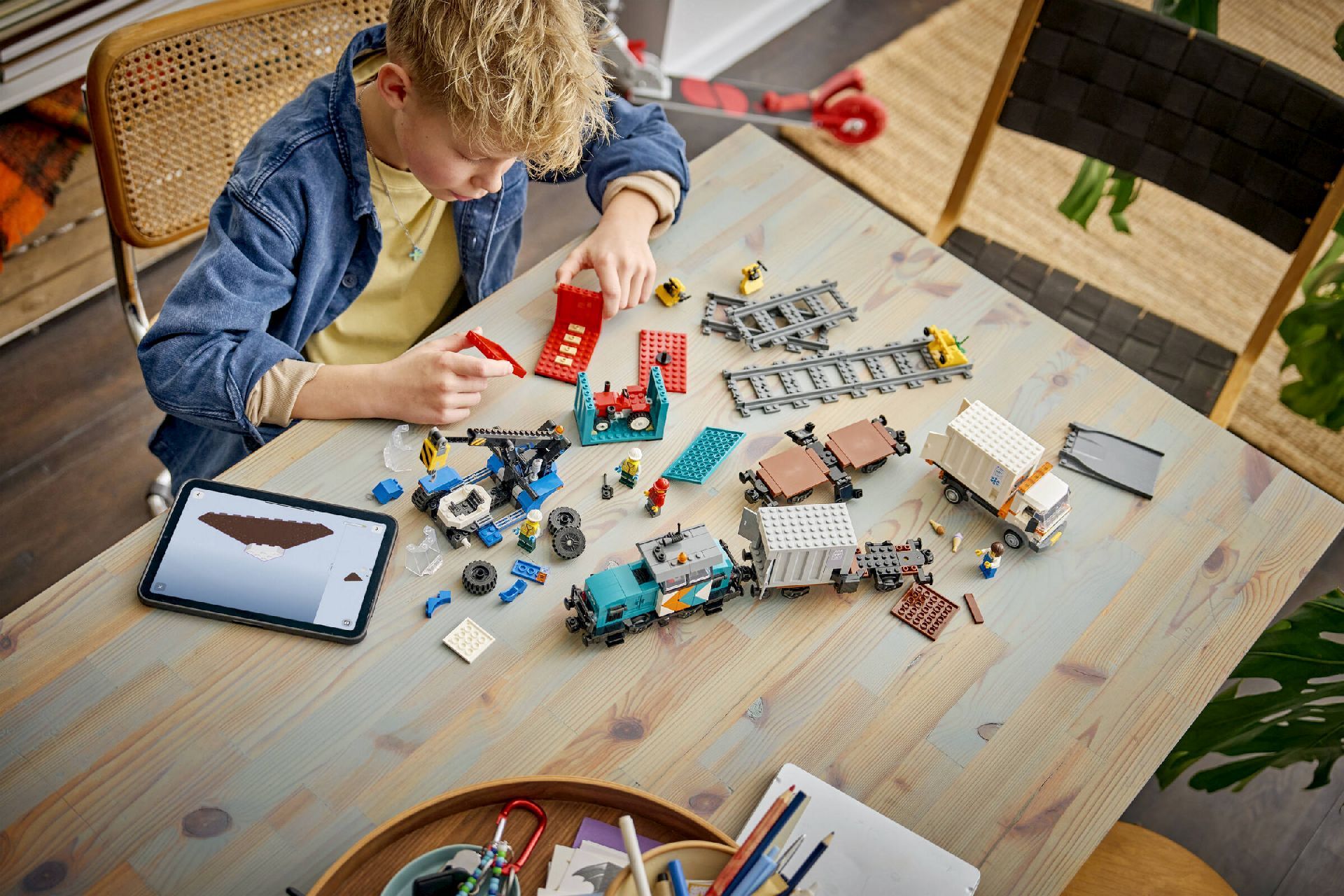 LEGO® Harbor Freight Train with Crane & Truck