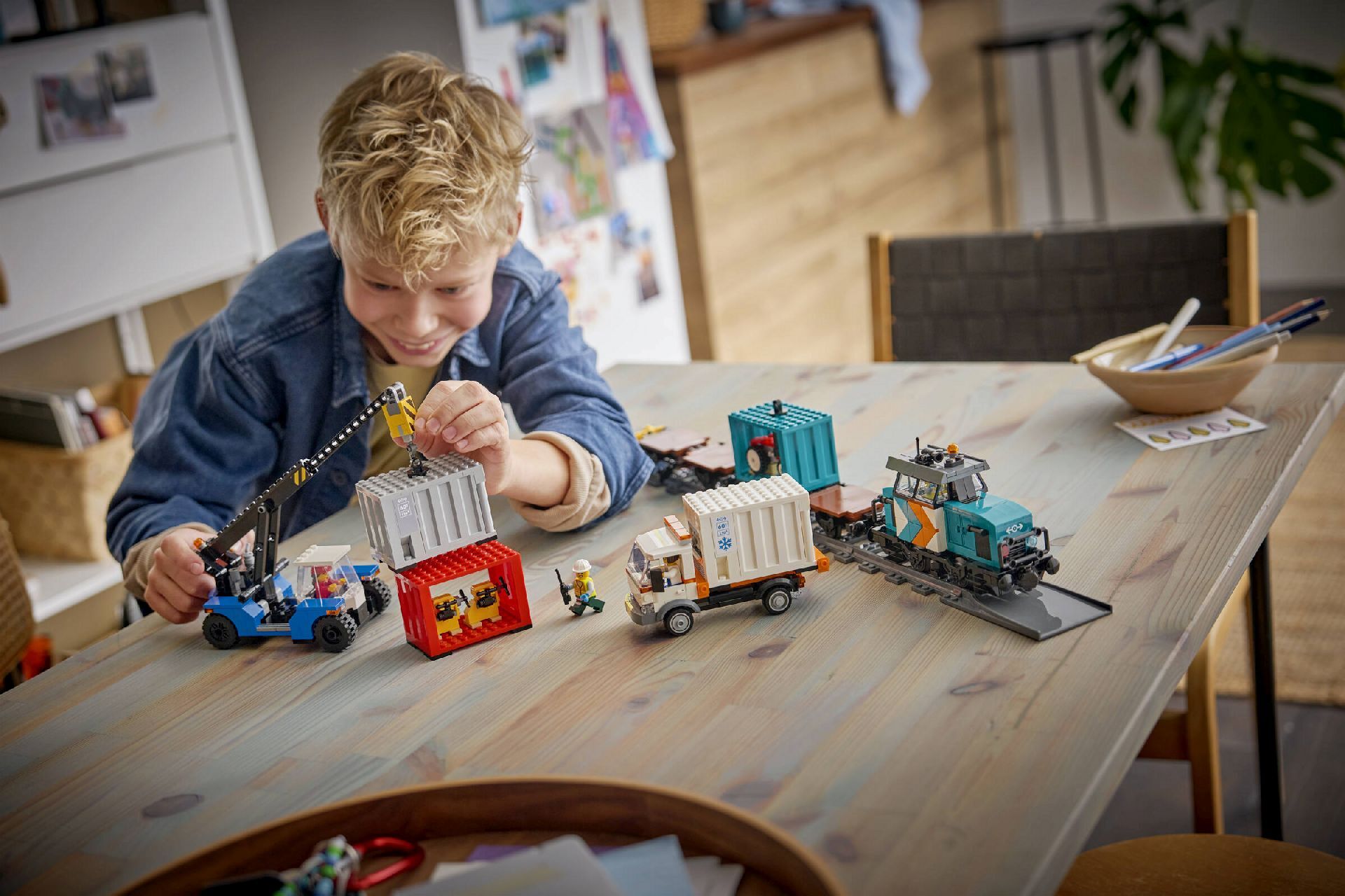 LEGO® Harbor Freight Train with Crane & Truck
