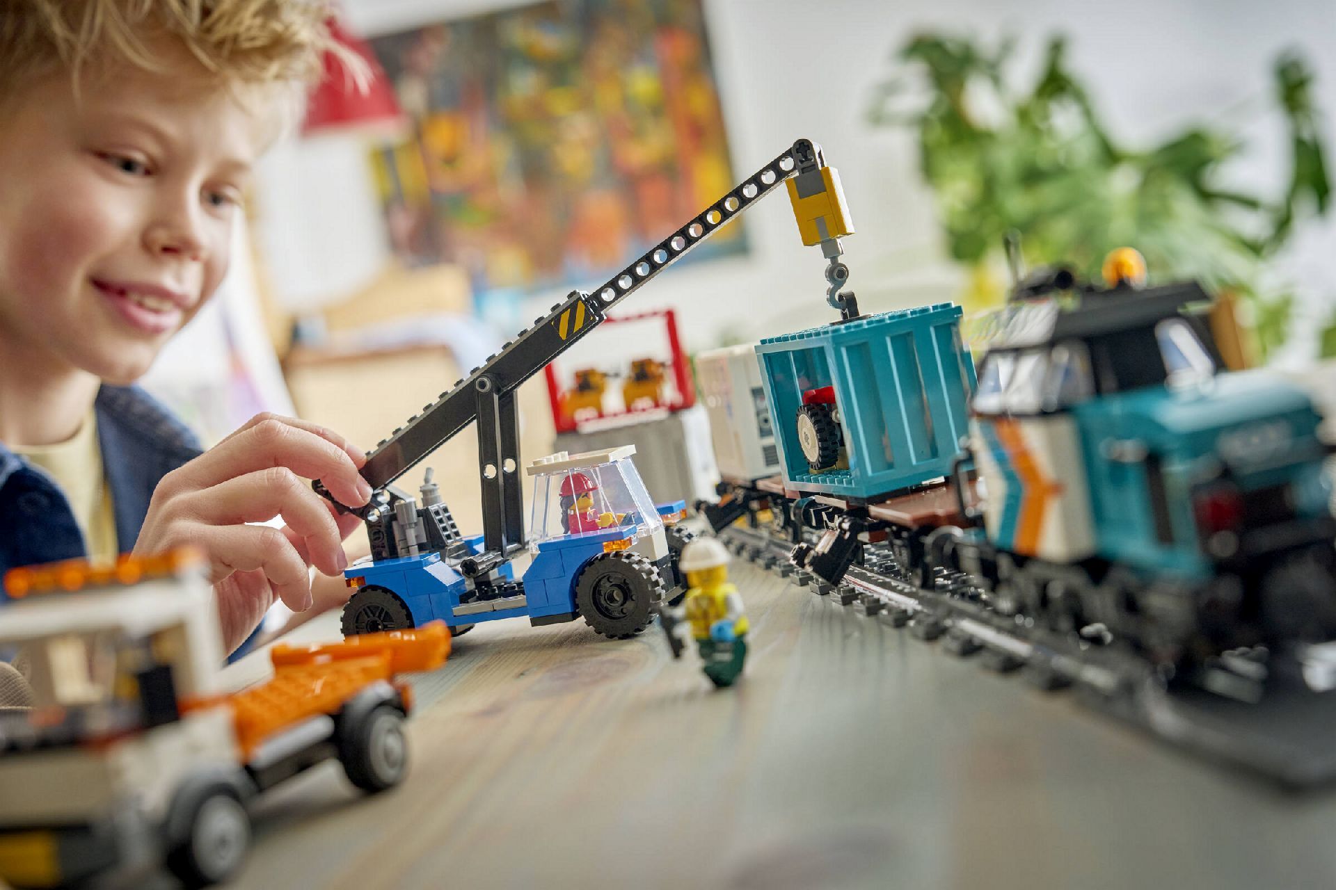 LEGO® Harbor Freight Train with Crane & Truck