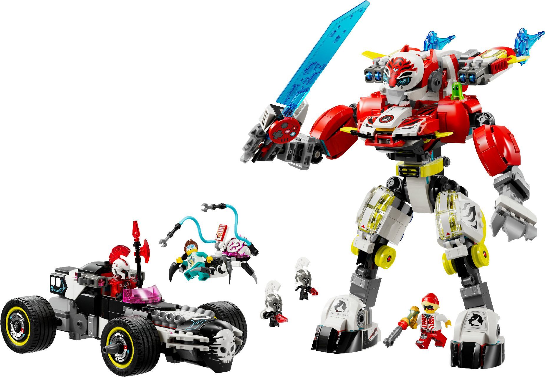 LEGO® Cooper's Tiger Mech & Zero's Hot Rod Car