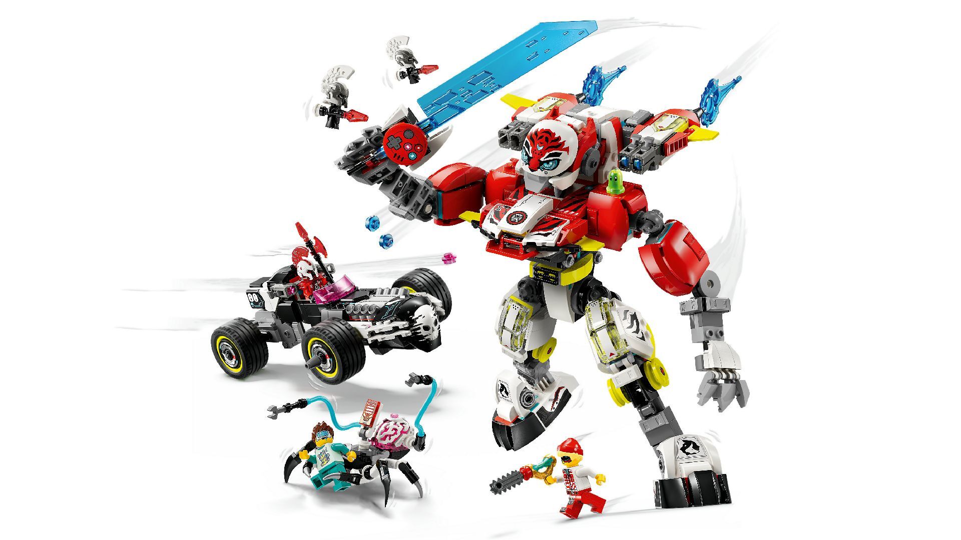 LEGO® Cooper's Tiger Mech & Zero's Hot Rod Car