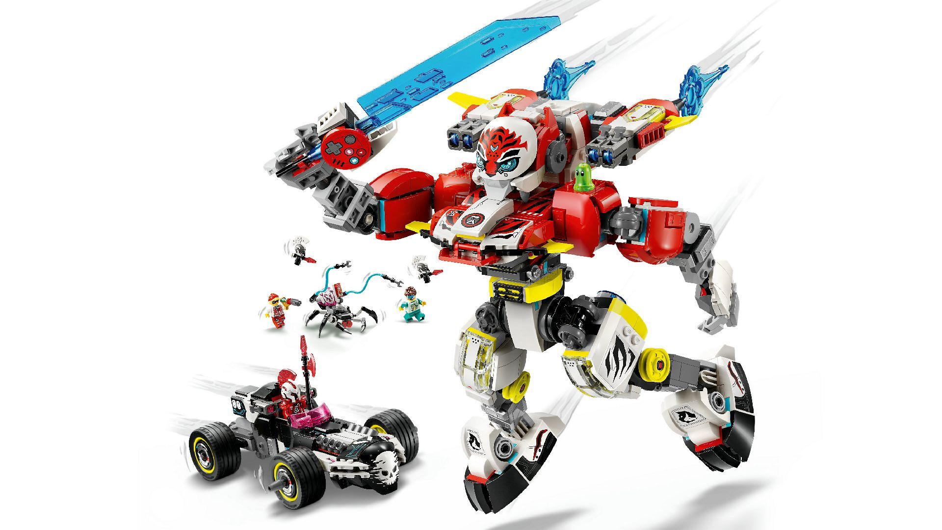 LEGO® Cooper's Tiger Mech & Zero's Hot Rod Car