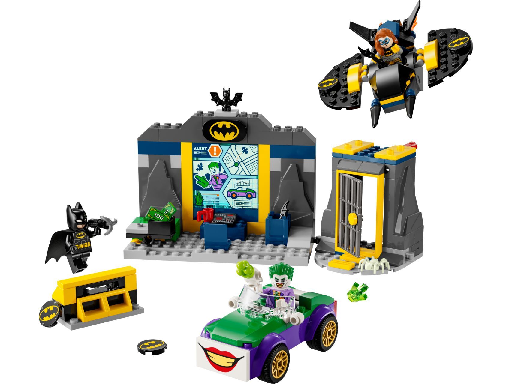 مجموعة بناء كهف باتمان™ مع Batman™ وبات جيرل™ وجوكر™ من LEGO®