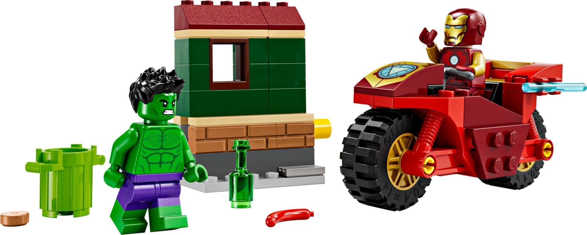 LEGO® Iron Man with Bike and The Hulk