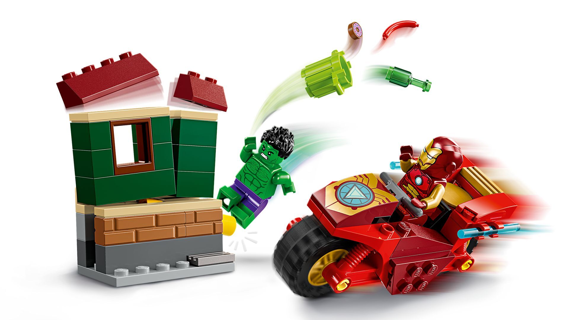 LEGO® Iron Man with Bike and The Hulk