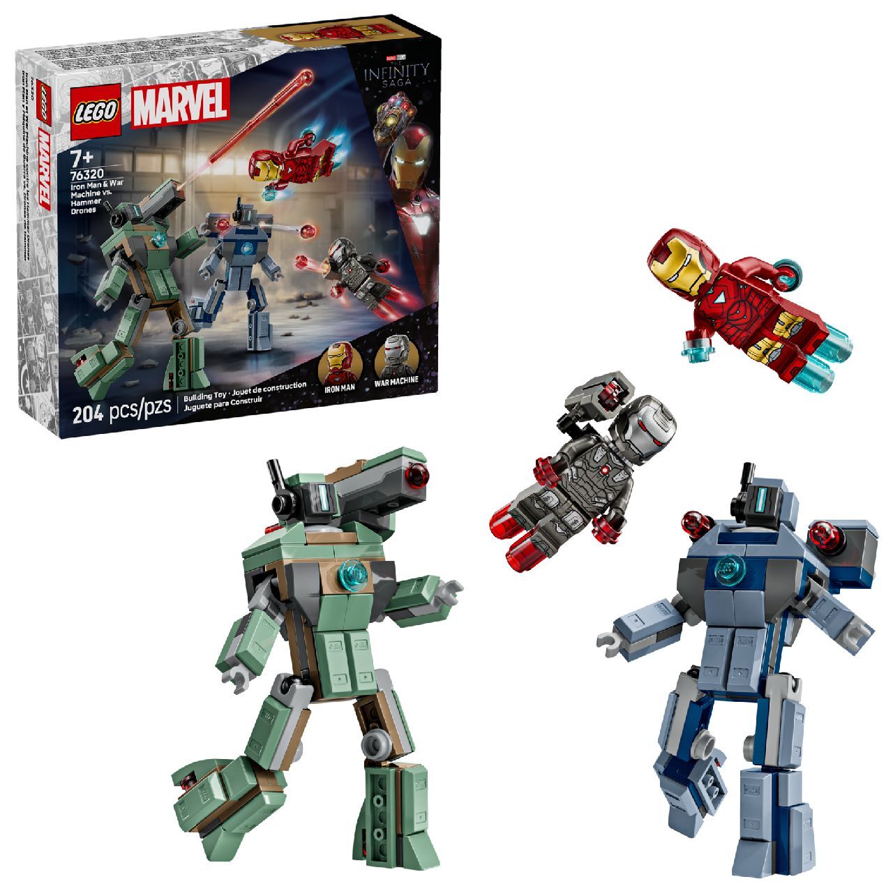 LEGO® Iron Man & War Machine vs. Hammer Drones