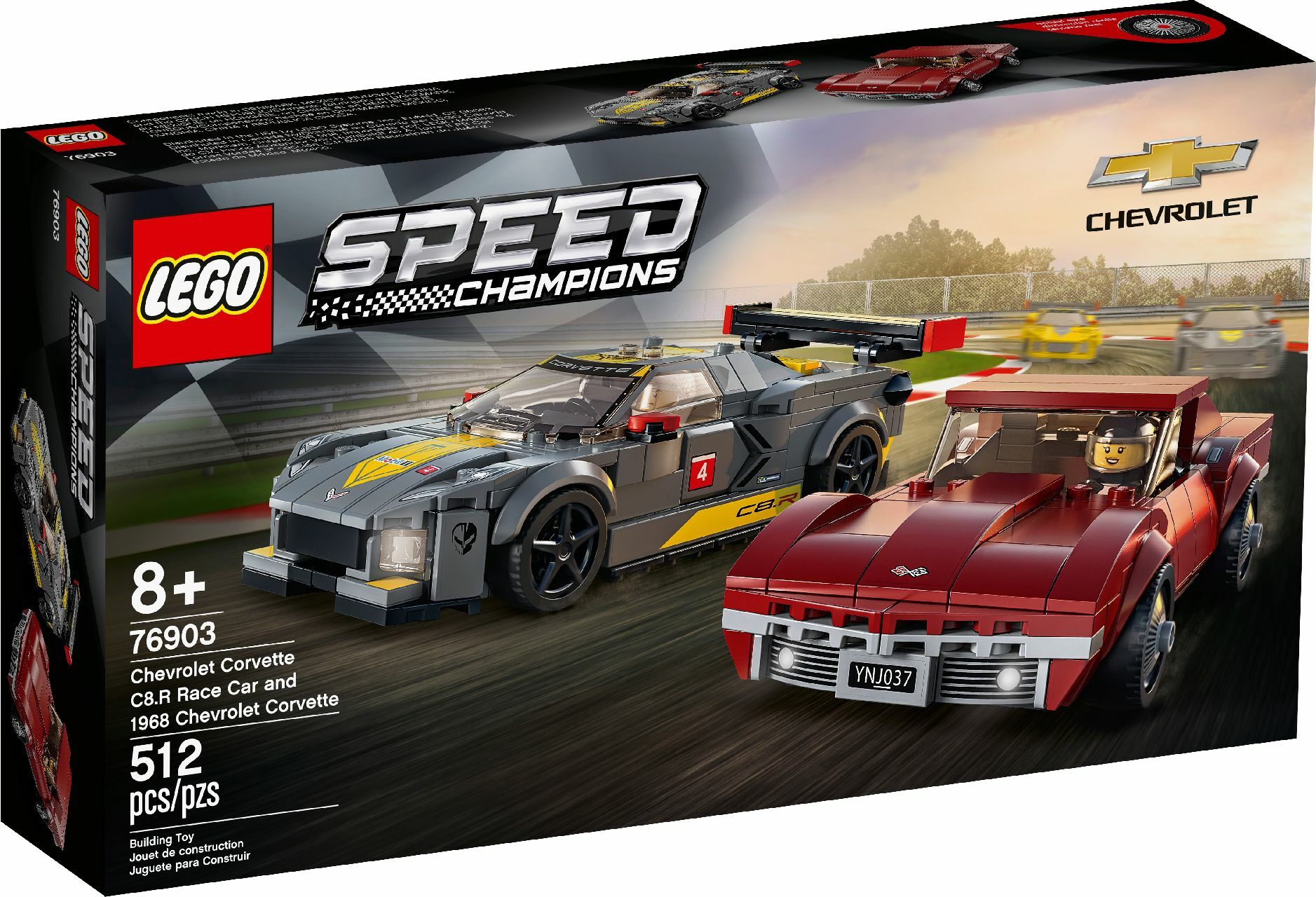 LEGO® Chevrolet Corvette C8.R Race Car and 1968 Chevrolet Corvette