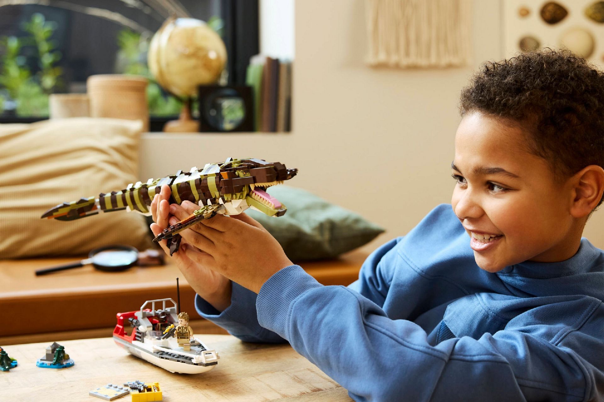 LEGO® Brick-Built Mosasaurus Boat Mission