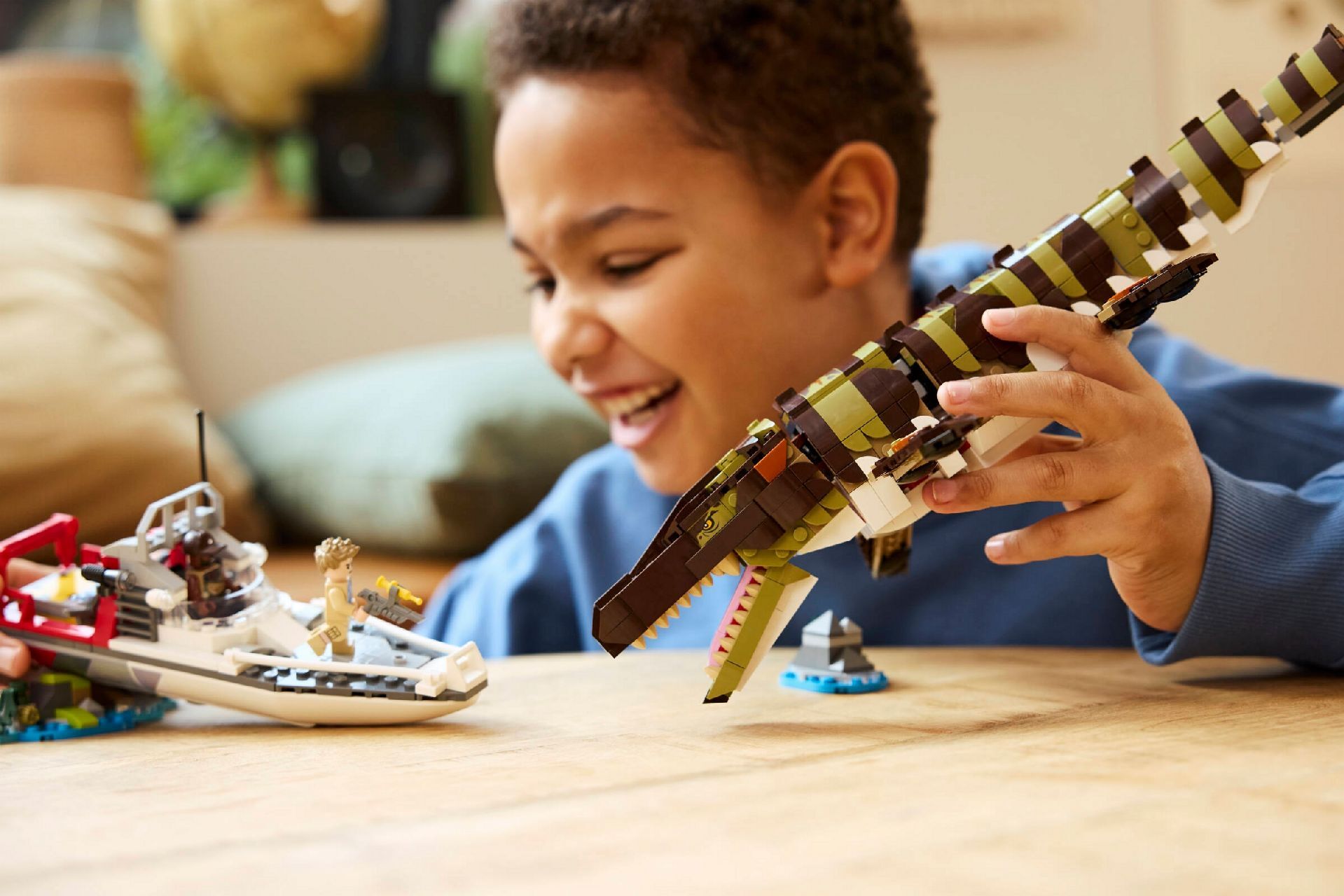 LEGO® Brick-Built Mosasaurus Boat Mission