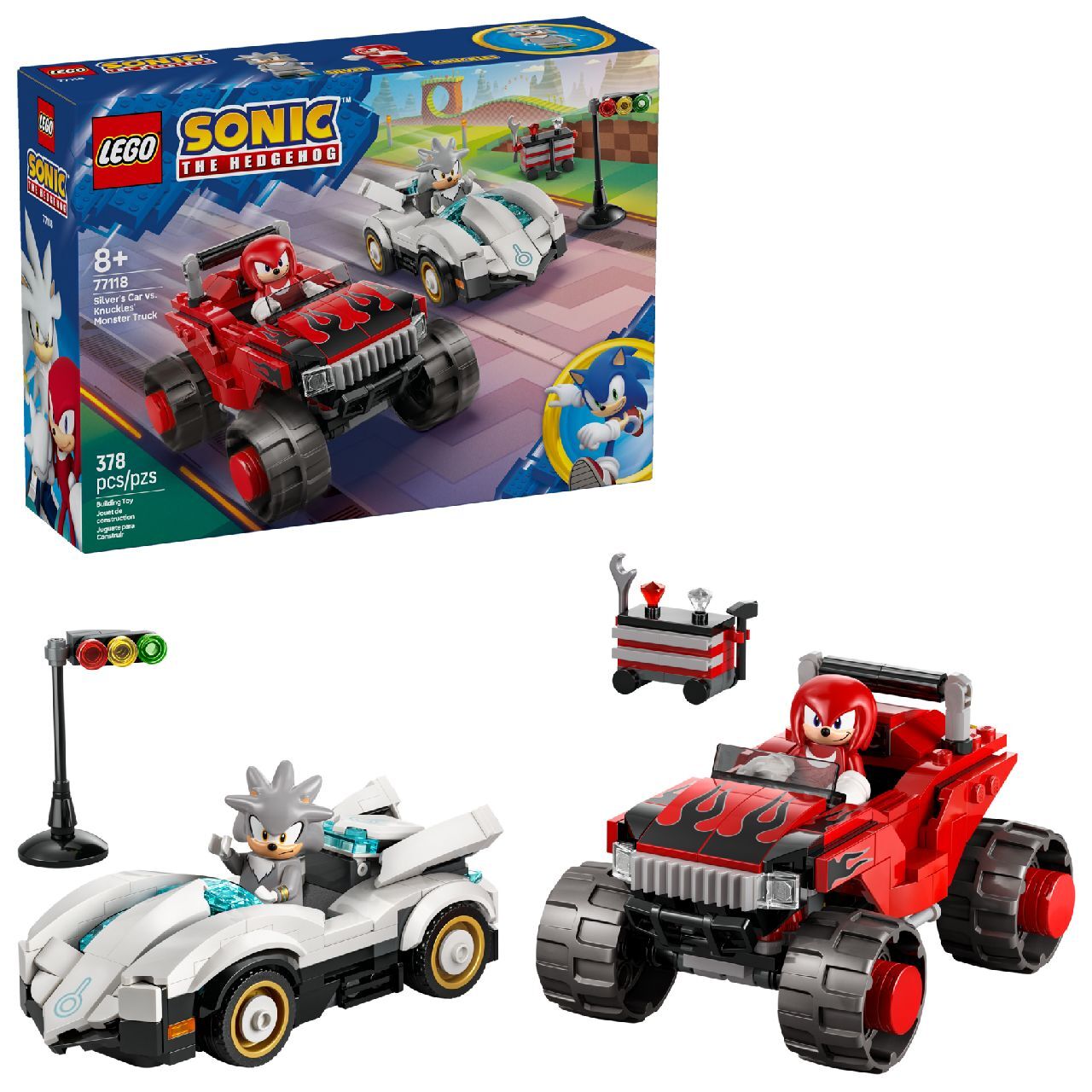 LEGO® Silver's Car vs. Knuckles' Monster Truck