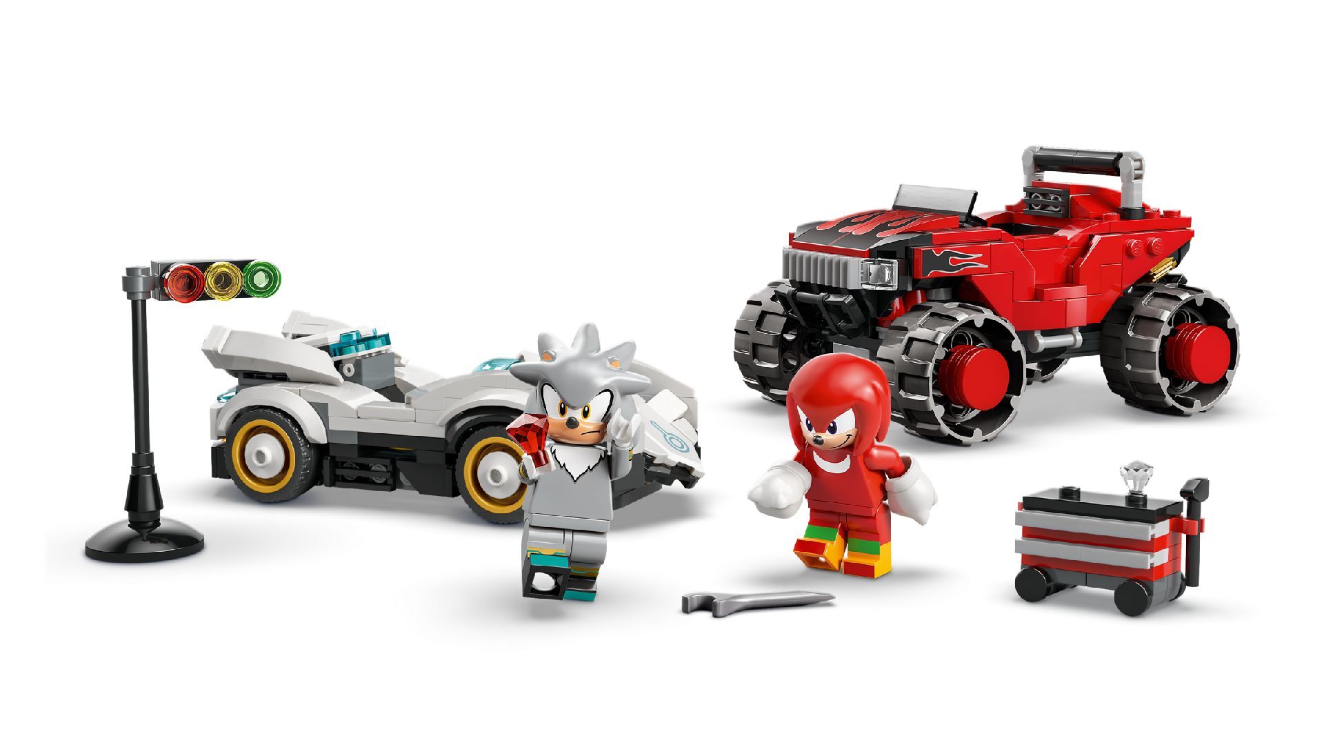 LEGO® Silver's Car vs. Knuckles' Monster Truck