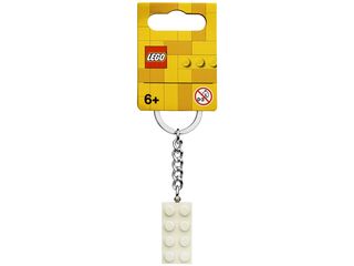 LEGO®2x4 White Metallic Key Chain
