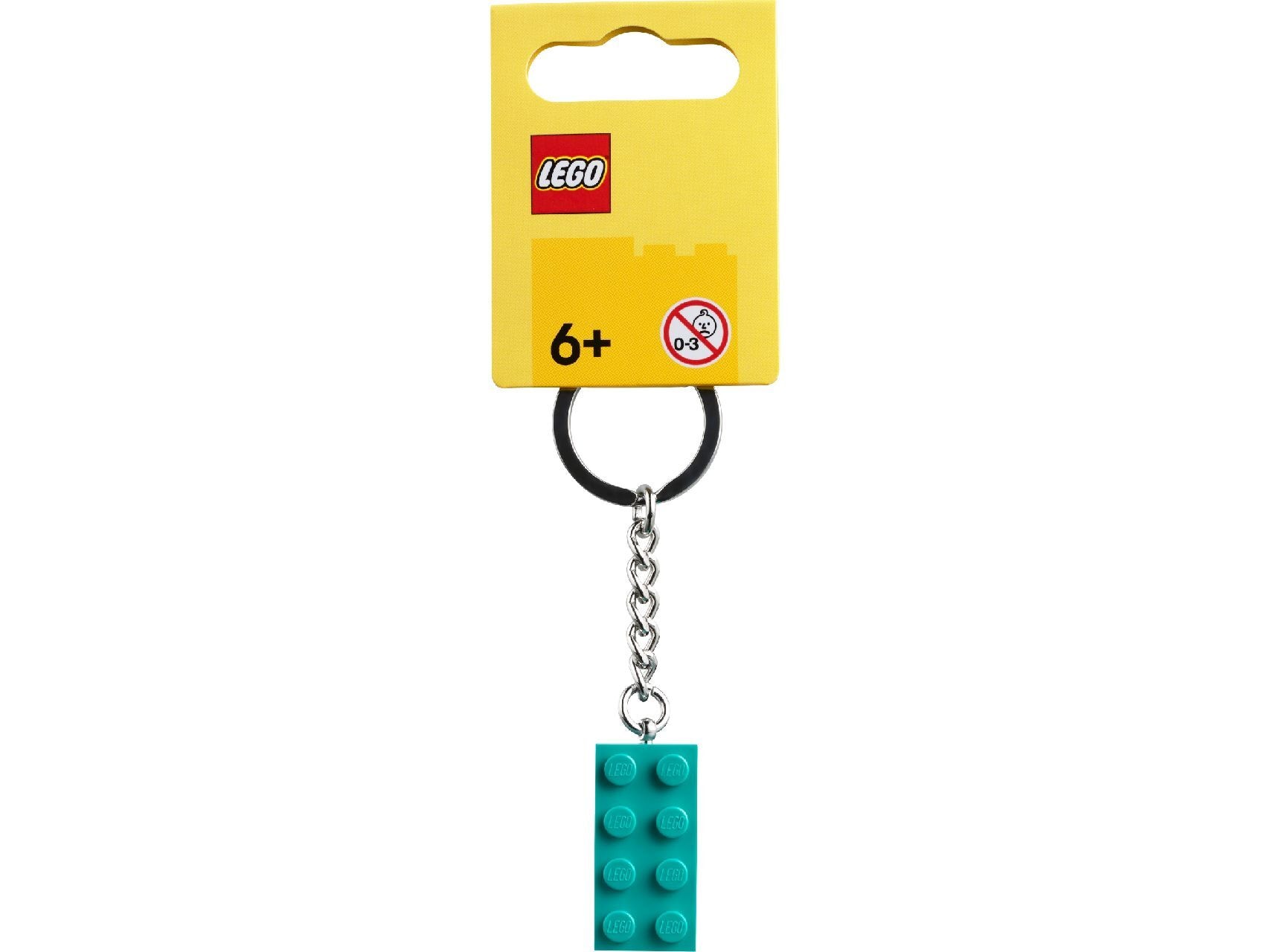 LEGO® Bright Bluish Green 2x4 Stud Key Chain